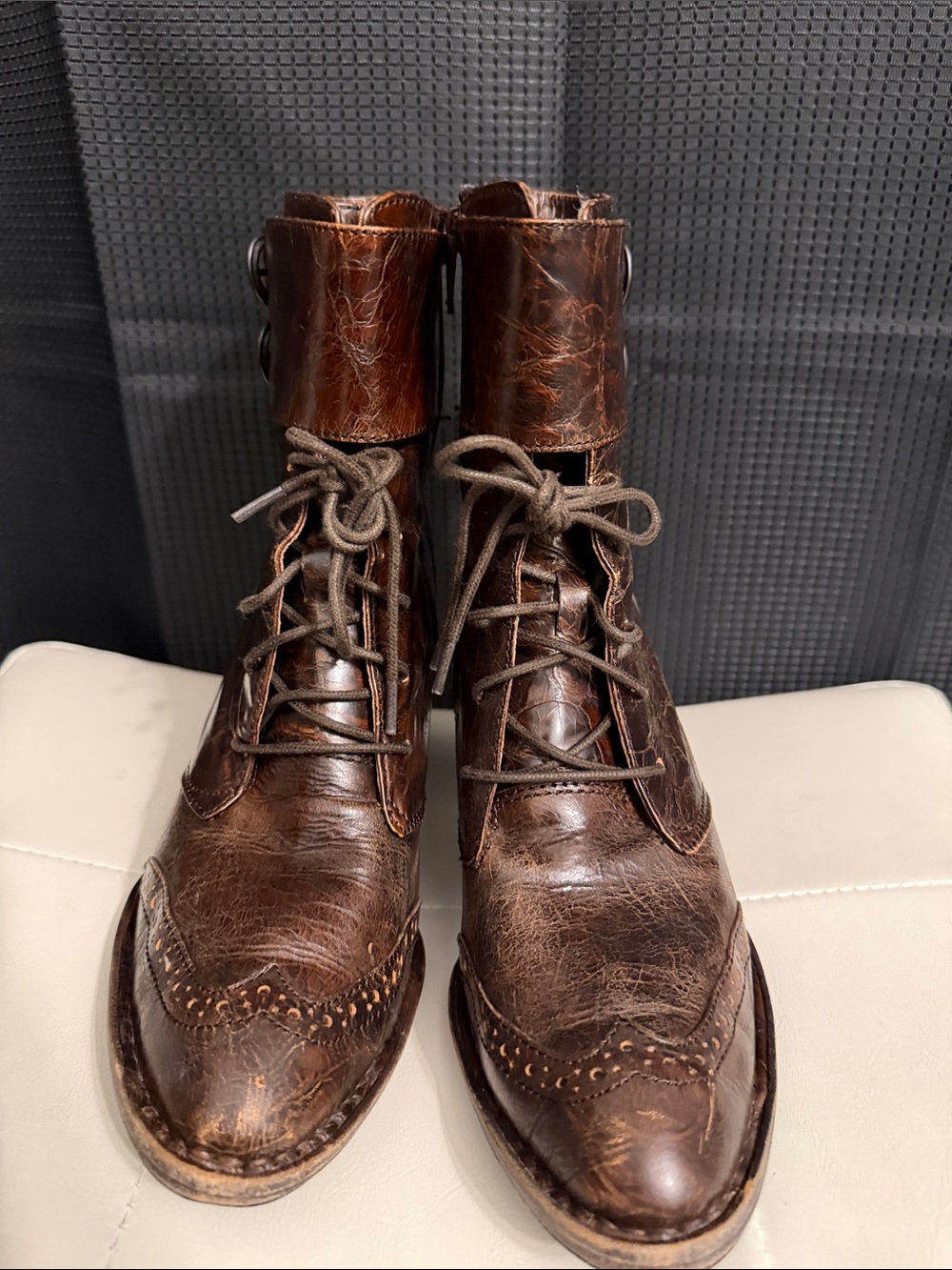 Women’s Born Crown Cranford Distressed Leather Lace-Up Ankle Boots